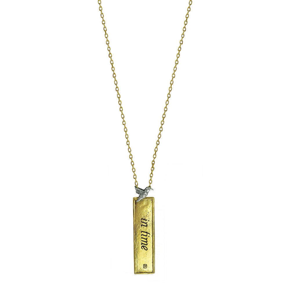 Necklaces: In Time Necklace - Brass and Sterling Silver - 76cm